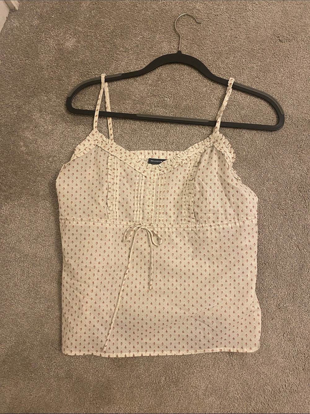 Brandy Melville Cream Floral Tank